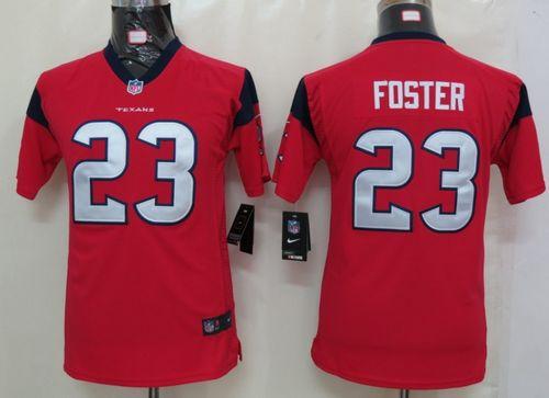  Texans #23 Arian Foster Red Alternate Youth Stitched NFL Elite Jersey