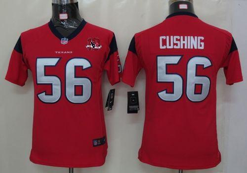  Texans #56 Brian Cushing Red Alternate With 10TH Patch Youth Stitched NFL Elite Jersey