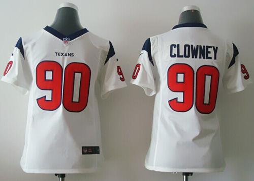  Texans #90 Jadeveon Clowney White Youth Stitched NFL Elite Jersey