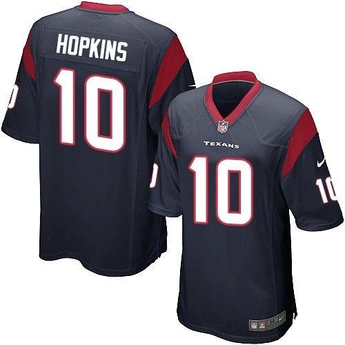  Texans #10 DeAndre Hopkins Navy Blue Team Color Youth Stitched NFL Elite Jersey