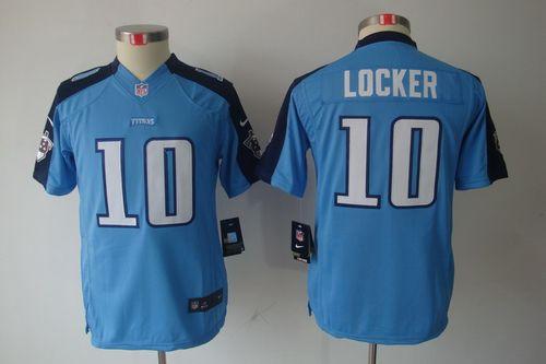  Titans #10 Jake Locker Light Blue Team Color Youth Stitched NFL Limited Jersey