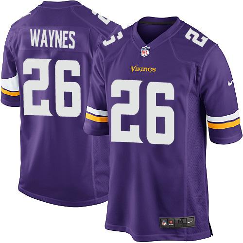  Vikings #26 Trae Waynes Purple Team Color Youth Stitched NFL Elite Jersey