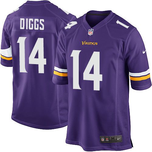  Vikings #14 Stefon Diggs Purple Team Color Youth Stitched NFL Elite Jersey