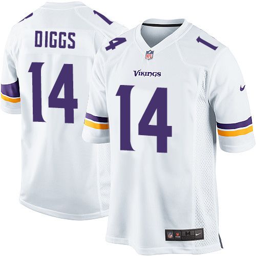  Vikings #14 Stefon Diggs White Youth Stitched NFL Elite Jersey