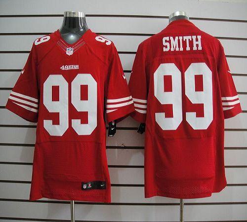  49ers #99 Aldon Smith Red Team Color Men's Stitched NFL Elite Jersey