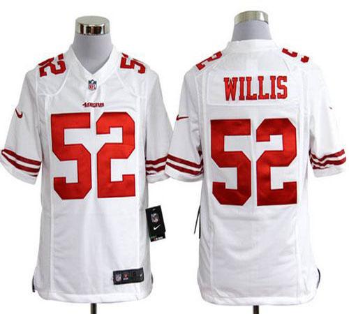  49ers #52 Patrick Willis White Men's Stitched NFL Game Jersey