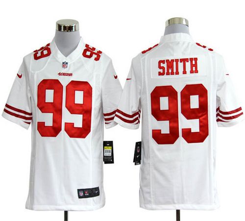  49ers #99 Aldon Smith White Men's Stitched NFL Game Jersey