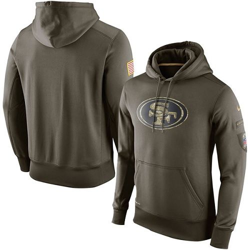 Men's San Francisco 49ers  Olive Salute To Service KO Performance Hoodie