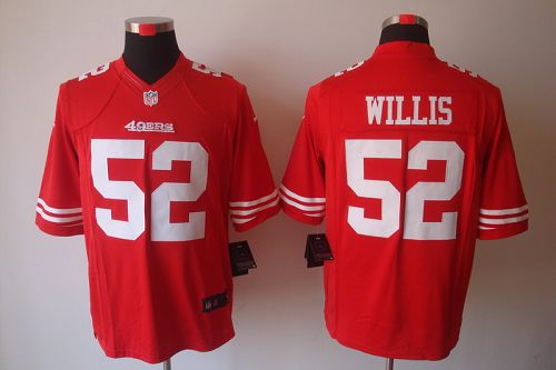  49ers #52 Patrick Willis Red Team Color Men's Stitched NFL Limited Jersey