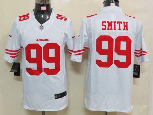  49ers #99 Aldon Smith White Men's Stitched NFL Limited Jersey