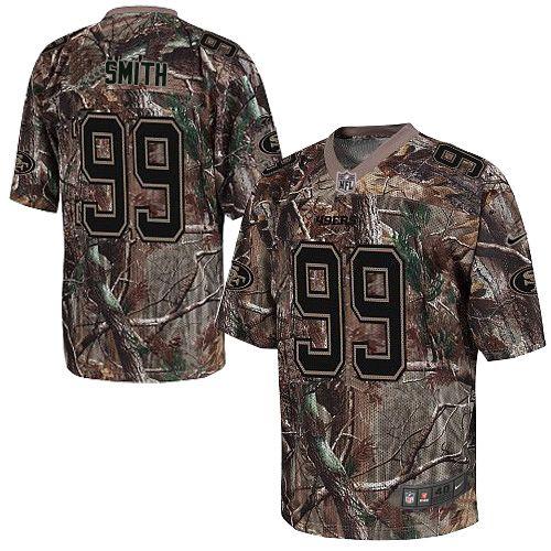  49ers #99 Aldon Smith Camo Men's Stitched NFL Realtree Elite Jersey