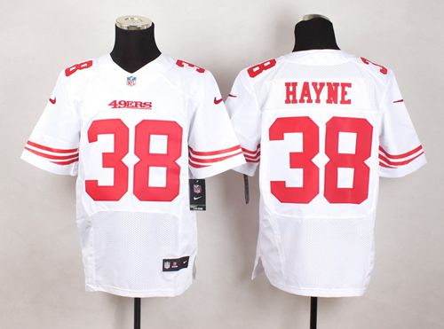  49ers #38 Jarryd Hayne White Men's Stitched NFL Elite Jersey