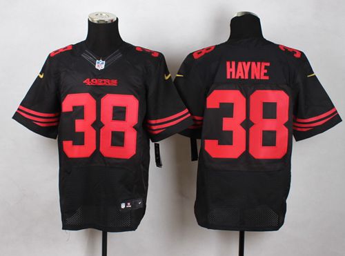  49ers #38 Jarryd Hayne Black Alternate Men's Stitched NFL Elite Jersey