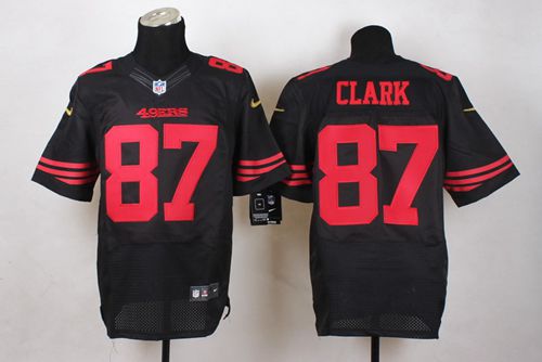  49ers #87 Dwight Clark Black Alternate Men's Stitched NFL Elite Jersey