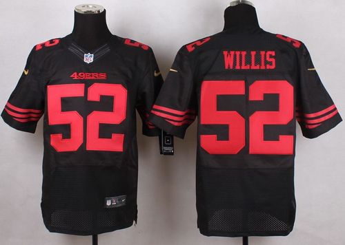  49ers #52 Patrick Willis Black Alternate Men's Stitched NFL Elite Jersey
