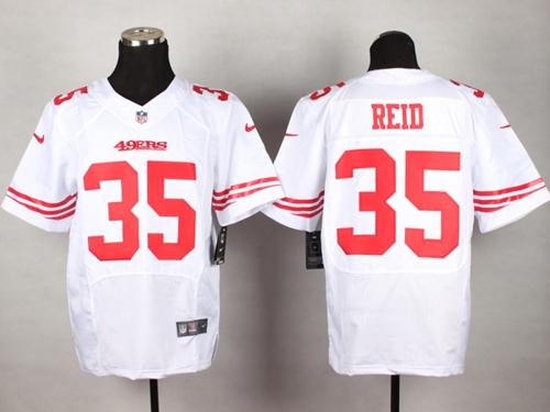  49ers #35 Eric Reid White Men's Stitched NFL Elite Jersey