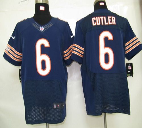  Bears #6 Jay Cutler Navy Blue Team Color Men's Stitched NFL Elite Jersey
