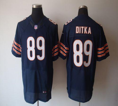  Bears #89 Mike Ditka Navy Blue Team Color Men's Stitched NFL Elite Jersey