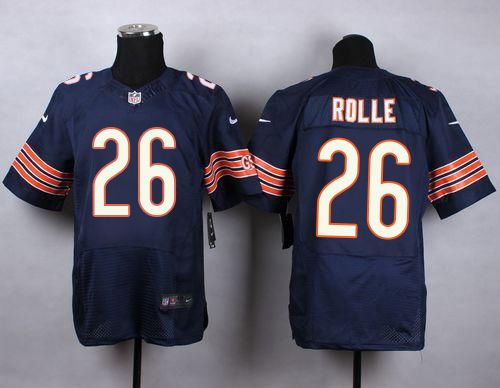  Bears #26 Antrel Rolle Navy Blue Team Color Men's Stitched NFL Elite Jersey