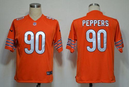  Bears #90 Julius Peppers Orange Alternate Men's Stitched NFL Game Jersey