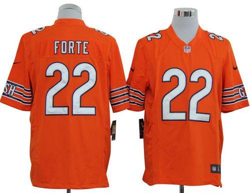  Bears #22 Matt Forte Orange Alternate Men's Stitched NFL Game Jersey