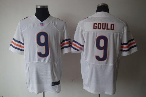  Bears #9 Robbie Gould White Men's Stitched NFL Elite Jersey