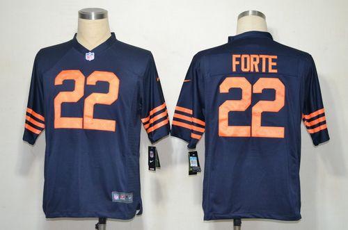 Bears #22 Matt Forte Navy Blue 1940s Throwback Men's Stitched NFL Game Jersey