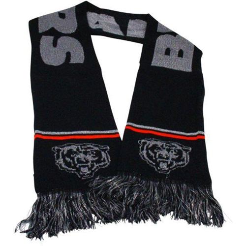 Chicago Bears Ladies Metallic Thread Scarf Black