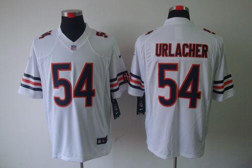  Bears #54 Brian Urlacher White Men's Stitched NFL Limited Jersey