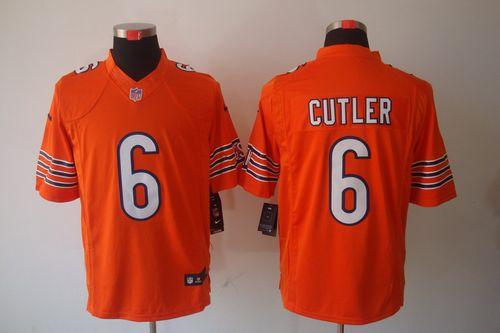  Bears #6 Jay Cutler Orange Alternate Men's Stitched NFL Limited Jersey