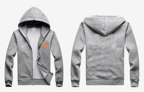  Chicago Bears Authentic Logo Hoodie Grey