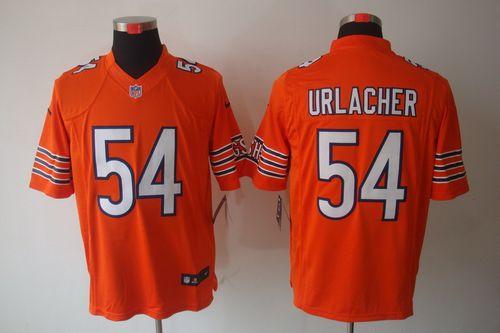  Bears #54 Brian Urlacher Orange Alternate Men's Stitched NFL Limited Jersey