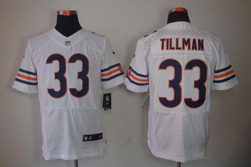  Bears #33 Charles Tillman White Men's Stitched NFL Elite Jersey