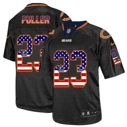  Bears #23 Kyle Fuller Black Men's Stitched NFL Elite USA Flag Fashion Jersey