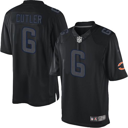  Bears #6 Jay Cutler Black Men's Stitched NFL Impact Limited Jersey