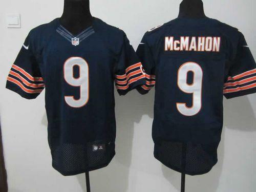  Bears #9 Jim McMahon Navy Blue Team Color Men's Stitched NFL Elite Jersey