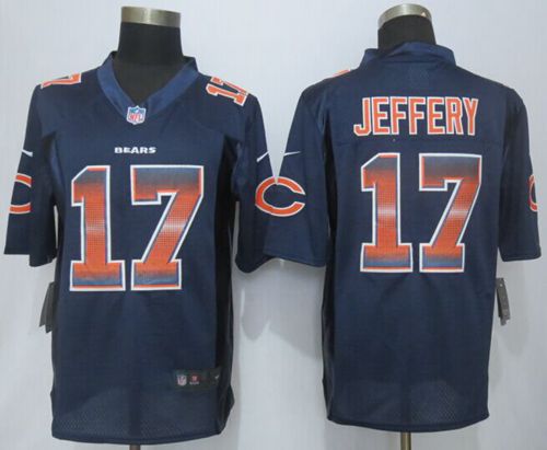  Bears #17 Alshon Jeffery Navy Blue Team Color Men's Stitched NFL Limited Strobe Jersey