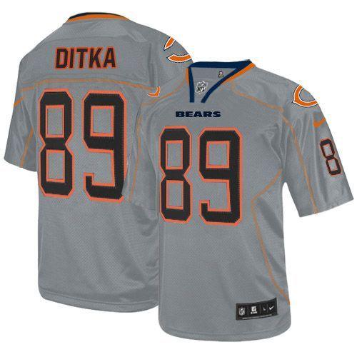  Bears #89 Mike Ditka Lights Out Grey Men's Stitched NFL Elite Jersey