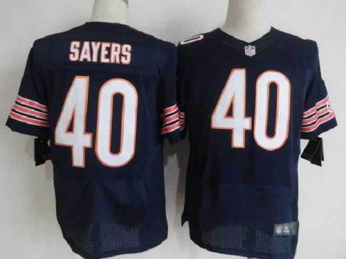  Bears #40 Gale Sayers Navy Blue Team Color Men's Stitched NFL Elite Jersey