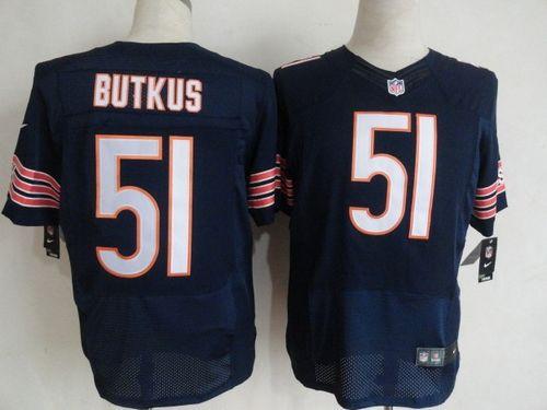  Bears #51 Dick Butkus Navy Blue Team Color Men's Stitched NFL Elite Jersey
