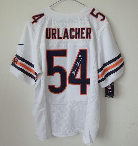  Bears #54 Brian Urlacher White Men's Stitched NFL Elite Autographed Jersey