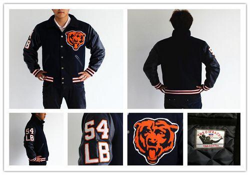 Mitchell And Ness NFL Chicago Bears #54 Brian Urlacher Authentic Wool Jacket