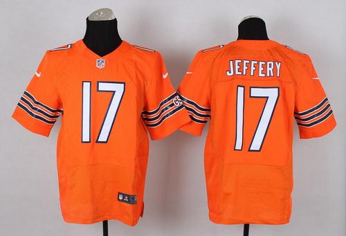  Bears #17 Alshon Jeffery Orange Alternate Men's Stitched NFL Elite Jersey
