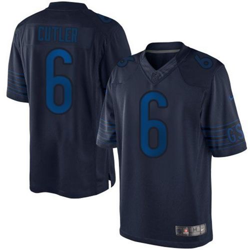  Bears #6 Jay Cutler Navy Blue Men's Stitched NFL Drenched Limited Jersey