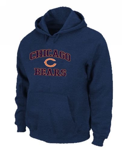 Chicago Bears Heart & Soul Pullover Hoodie Dark Blue