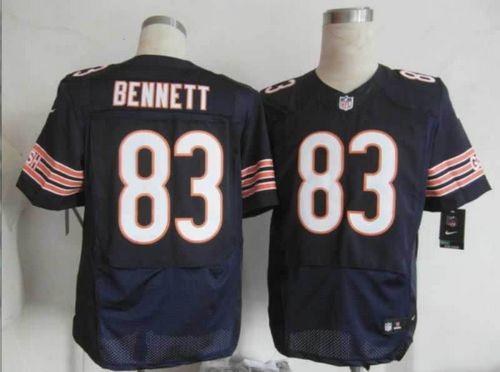  Bears #83 Martellus Bennett Navy Blue Team Color Men's Stitched NFL Elite Jersey