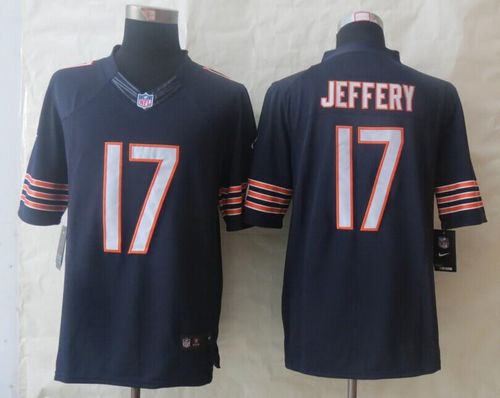  Bears #17 Alshon Jeffery Navy Blue Team Color Men's Stitched NFL Limited Jersey