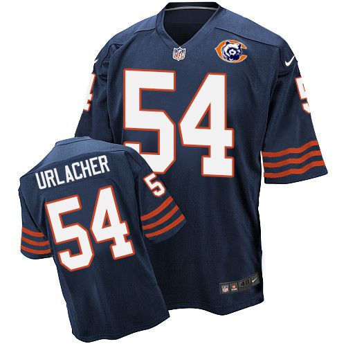  Bears #54 Brian Urlacher Navy Blue Throwback Men's Stitched NFL Elite Jersey