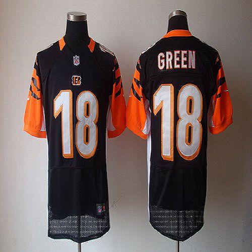  Bengals #18 A.J. Green Black Team Color Men's Stitched NFL Elite Jersey