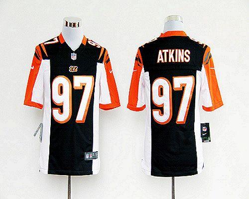  Bengals #97 Geno Atkins Black Team Color Men's Stitched NFL Game Jersey
